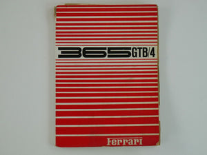 1969 Ferrari 365 GTB/4 Daytona Owner's Manual 
