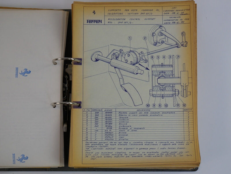 Ferrari SAT Techincal Service Bulletins