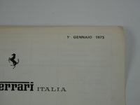 1973 Ferrari Price List Sheet 246 Dino 365 Daytona BB Crepaldi