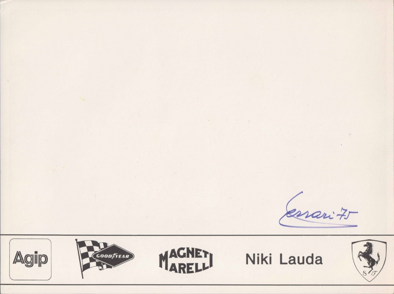 Ferrari Official Postcard Niki Lauda