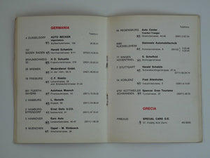 1973 Ferrari Dealer Directory Manual Booklet 246 365