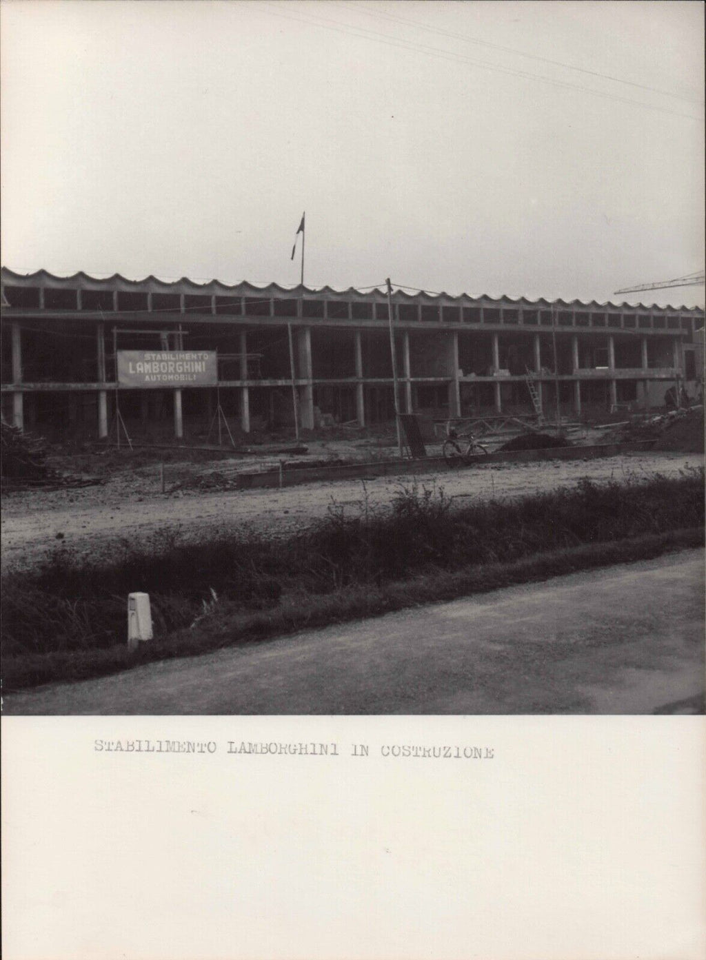 1963 Automobili Lamborghini Factory Construction Press Photos