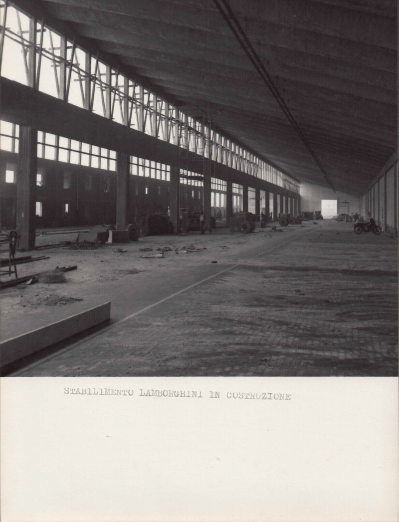 1963 Automobili Lamborghini Factory Construction Press Photos