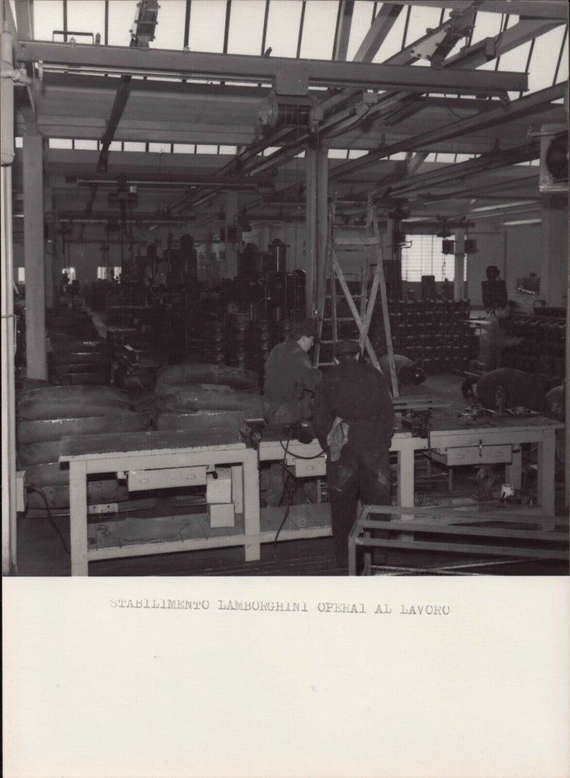 1964 Lamborghini Factory Workers Press Photos 350 Miura Espada