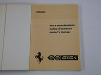 1981 Ferrari 512 BBi Owner's Manual Pouch Handbook