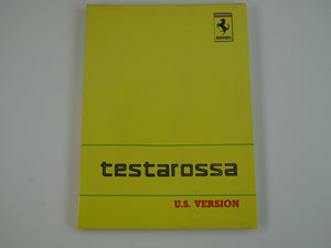 1989 Ferrari Testarossa US Spec Owner's Manual Pouch Handbook