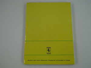 1989 Ferrari Testarossa US Spec Owner's Manual Pouch Handbook