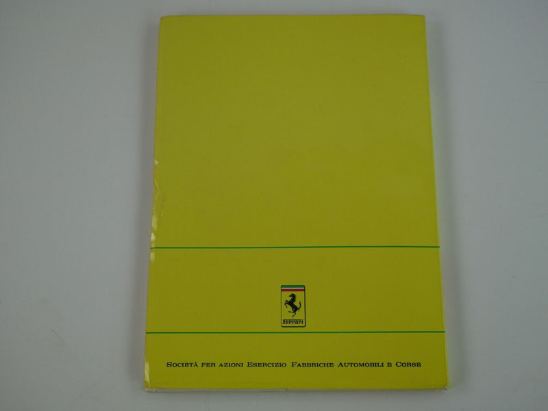 1989 Ferrari Testarossa US Spec Owner's Manual Pouch Handbook