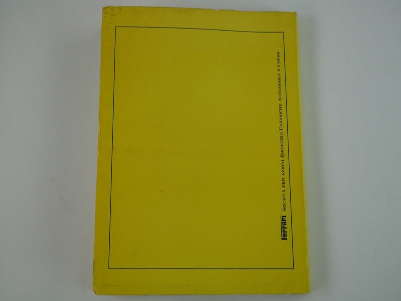 1977 Ferrari 308 GTB Owner's Manual Pouch Handbook