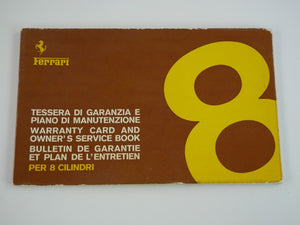 1977 Ferrari 308 GTB Owner's Manual Pouch Handbook