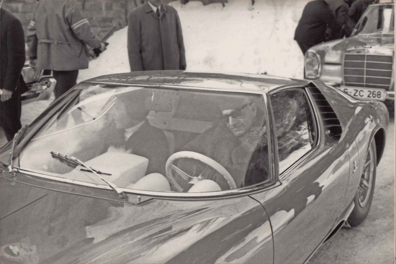 1967 Lamborghini Miura Shah of Iran Reza Pahlavi Press Photos