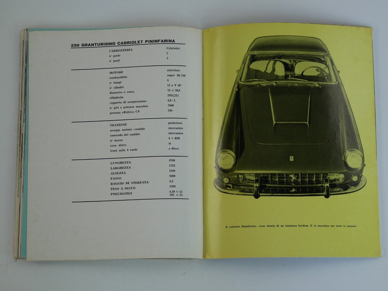 1960 Ferrari Yearbook With Enzo Business Card! Annuario 250