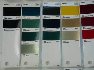 1995-99 Ferrari Standox Paint Colour Samples 355 550