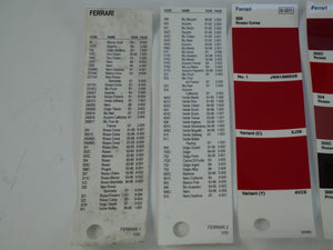 1995-99 Ferrari Standox Paint Colour Samples 355 550