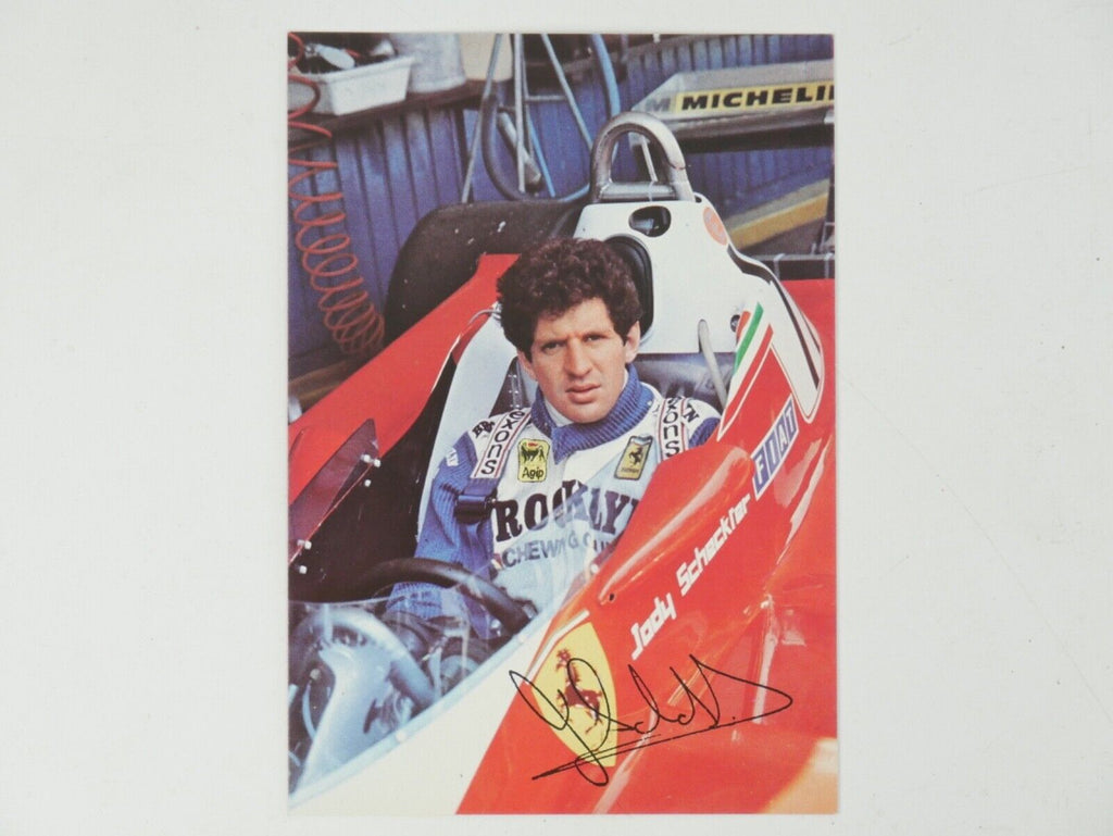 1979 Ferrari Factory Postcard Jody Scheckter F1 Enzo Signature