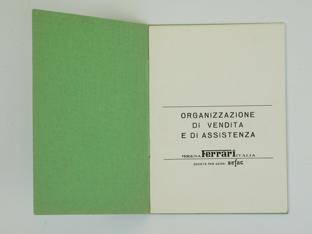 1972 Ferrari Dealer Directory