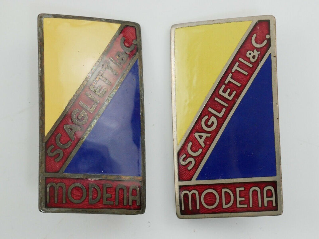 1957-60 Ferrari 250 Scaglietti Pair Badges Testa Rossa