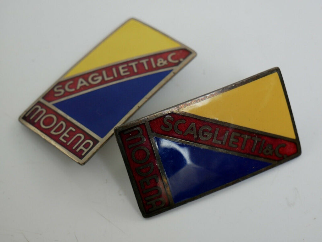 1957-60 Ferrari 250 Scaglietti Pair Badges Testa Rossa