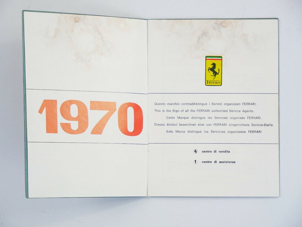 1970 Ferrari Dealer Directory