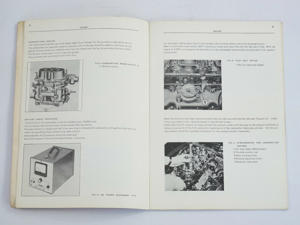 1973 Ferrari 246 GT Dino Chassis Service Abstract Manual