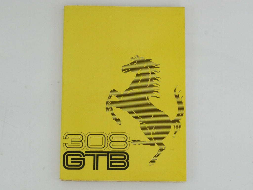 1975-78 Ferrari 308 GTB Owner's Manual Handbook